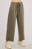 Stay Minimal Soft and Relaxed Wide Leg Drawstring Pant in Olive