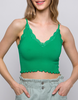 Ardenia Lace and Lettuce Trim Bralette Top (Assorted Colors)