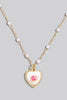 Floral Ceramic Heart Beaded Necklace (Assorted)