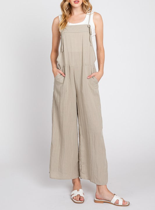 Marceline Spaghetti Strap Wide Leg Overalls