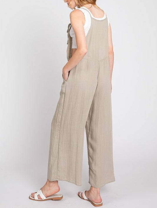 Marceline Spaghetti Strap Wide Leg Overalls