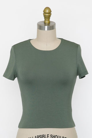 Alex Best Selling Double Layer Crop Top In Espresso