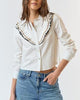 Claudine Embroidered Long Sleeve Button Down Top