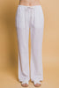 Malibu Drawstring Wide Leg Linen Pants (Assorted Colors)