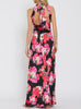 Hibiscus Bloom Floral Halter Maxi Dress