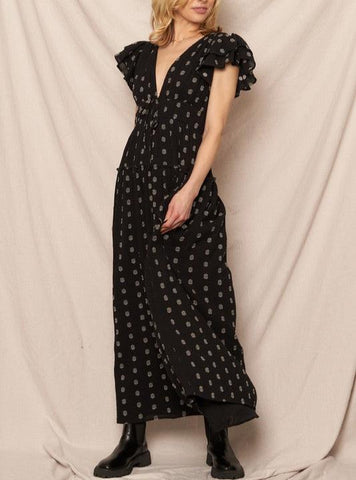 Wild Whispers Animal Print Maxi Dress with Open Back