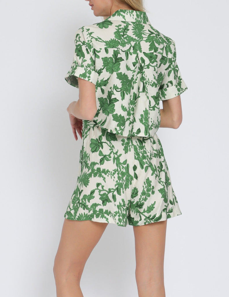 Irish Spring Short Sleeve Belted Romper