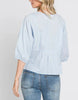 Blue Mist Square Neck Blouse