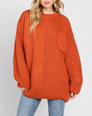 Cider and Spice Soft/Ribbed Long Sleeve Top