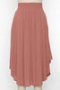 Evie Flowy Crepe Maxi Skirt With Smocked Waistband (Assorted Colors)