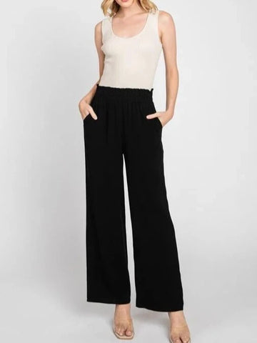 Autumn Leaves Drop Shoulder Shirring Detail Jumpsuit