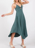 One & Done V-Neck Front Tie Midi Dress (Assorted Colors)