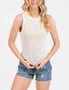 Mika Round Neck Rolled Sleeve Sweater Tank Top (Assorted)