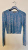 Lucid Dreams Sequin Long Sleeve Top in Blue Multi