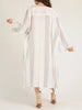 Zena Dolman Sleeve Kimono in White/Gold