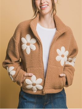 Daisy Darlin' Fleece Zip Up Jacket