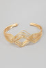 Double Triangle Wire Layered Bracelet (Gold/Silver)