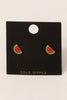 Tiny Watermelon Stud Earrings in Gold