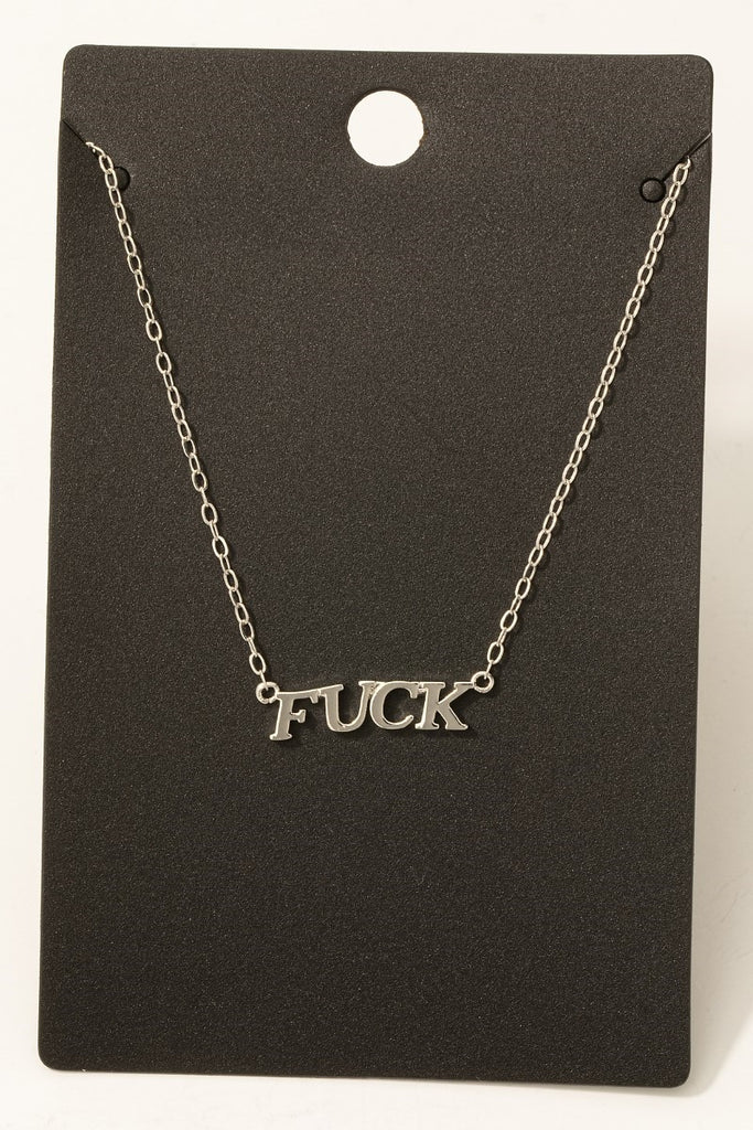 Thick "Fuck" Dainty Necklace (Silver/Gold)