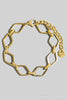 Diamond Chain Link Adjustable Bracelet in Gold