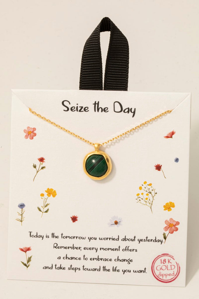 Size the Day 18K Circle Stone Necklace in Gold (Assorted)