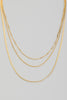 Dainty Triple Layered Chain Necklace in Gold