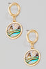 Simplistic Abalone Circle Earrings (Assorted Colors)