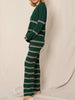 Mackenzie Green Multi Striped Sweater Set