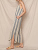 Harbor Stripes Sleeveless Linen Jumpsuit