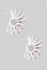 Halved Wire Flower Hoop Earrings (Gold/Silver)