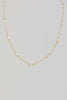 Dainty Rhinestone Beaded Necklace in Gold