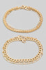 Dainty Mixed Chain Bracelets in Gold