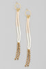 Circle Drop Beaded Earrings in Gold (Assorted Colors)