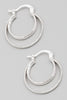 Hoop Earrings with Double Row in Gold/Silver