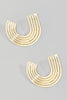 End Of The Rainbow C-Shaped Stud Earrings (Gold/Silver)