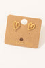 Dainty Hollow Heart Stud Earrings (Gold/Silver)