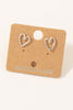 Dainty Hollow Heart Stud Earrings (Gold/Silver)