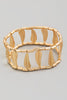 Leaf Metal Stretch Cuff (Silver/Gold)