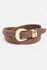 Thin Leather Belts with Double Buckle (Assorted)