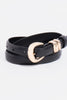 Thin Leather Belts with Double Buckle (Assorted)