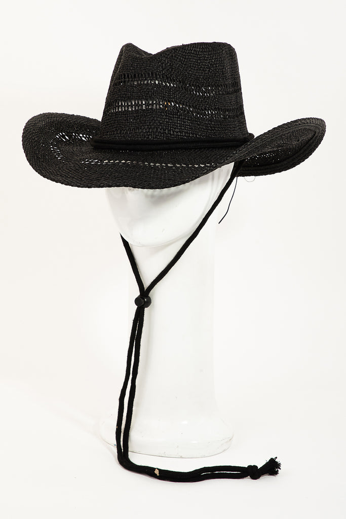 Howdy & Rowdy Weaved Cowgirl Hat with Adjustable String (Assorted Colors)