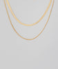 Dainty Double Layered Snake Chain Necklace in Gold