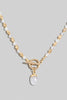 Dainty Beaded Charm Toggle Necklace (Assorted)