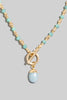 Dainty Beaded Charm Toggle Necklace (Assorted)