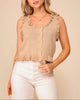 Sweet Flutter Ruffle Hem Sleeveless Top