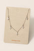 Star Rhinestone Studded Charm Necklace in Silver