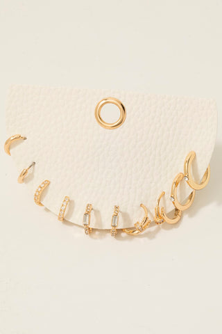 Rectangle Chain Link Earrings Silver/Gold