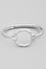 Hammered Circle Clasp Bangle (Silver/Gold)