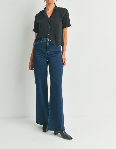 Amiah Twill Wide Leg Pants in Terracotta