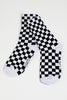 Checkered Stylish Print Mid-Calf Socks (Yellow/Black)